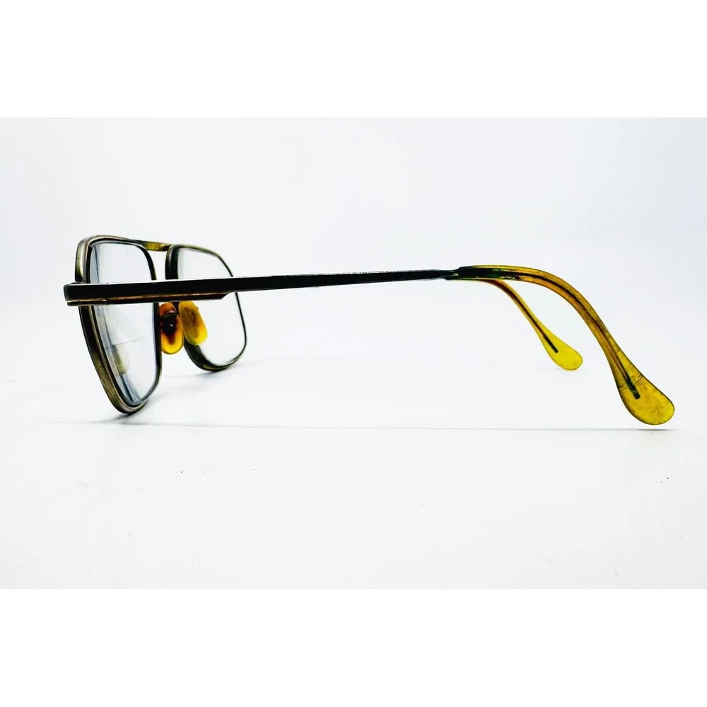 Titmus Eyeglasses Mens Gold Black PC250 TO Z87 Aviator Double Bridge 54-16